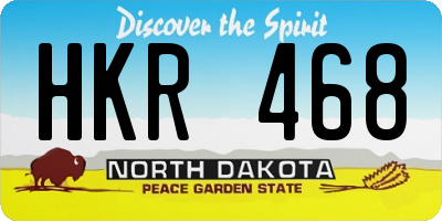 ND license plate HKR468