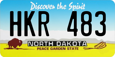 ND license plate HKR483