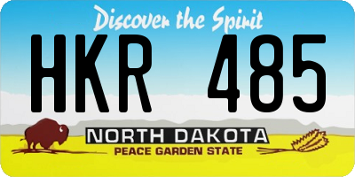 ND license plate HKR485