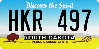 ND license plate HKR497