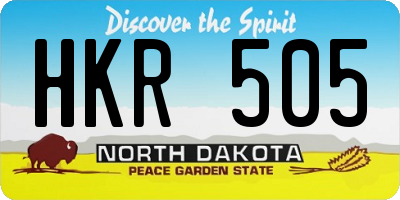 ND license plate HKR505