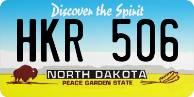 ND license plate HKR506