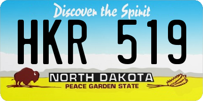ND license plate HKR519