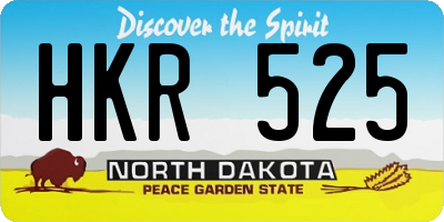 ND license plate HKR525