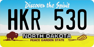 ND license plate HKR530