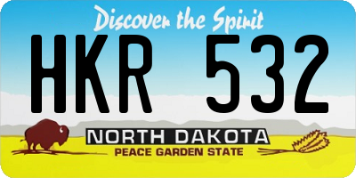 ND license plate HKR532
