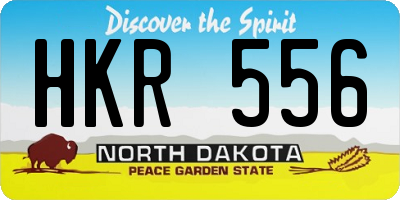 ND license plate HKR556