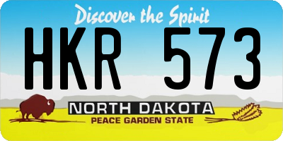 ND license plate HKR573