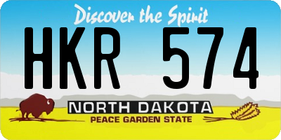 ND license plate HKR574