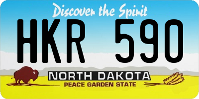 ND license plate HKR590