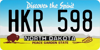 ND license plate HKR598