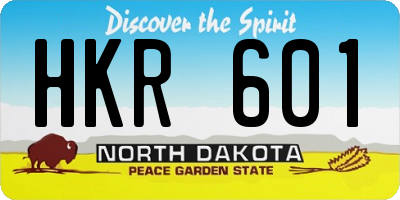 ND license plate HKR601