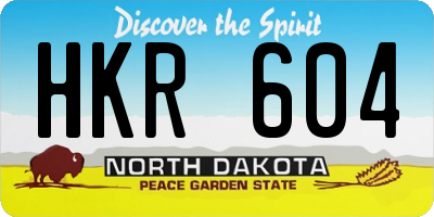 ND license plate HKR604