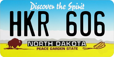 ND license plate HKR606