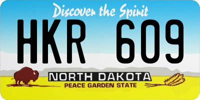 ND license plate HKR609
