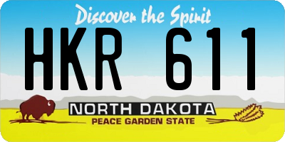 ND license plate HKR611