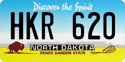 ND license plate HKR620