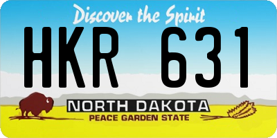 ND license plate HKR631