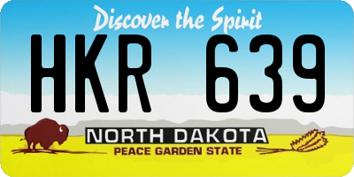 ND license plate HKR639