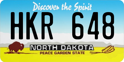 ND license plate HKR648