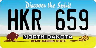 ND license plate HKR659