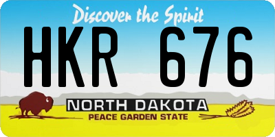 ND license plate HKR676