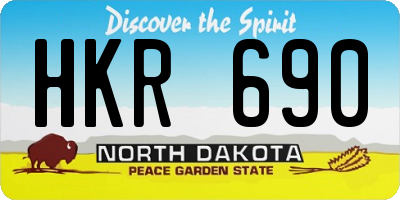 ND license plate HKR690