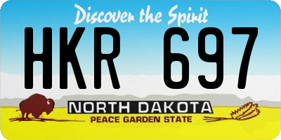 ND license plate HKR697