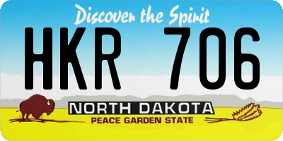 ND license plate HKR706