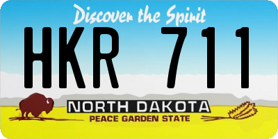 ND license plate HKR711