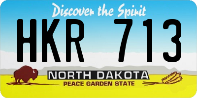 ND license plate HKR713