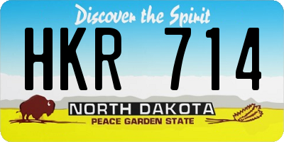 ND license plate HKR714