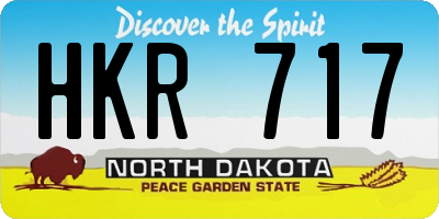 ND license plate HKR717