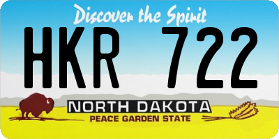 ND license plate HKR722