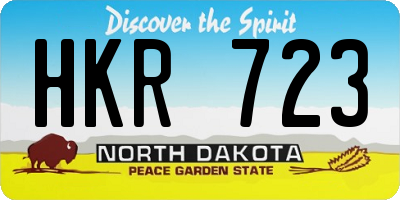 ND license plate HKR723