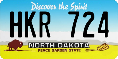 ND license plate HKR724