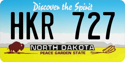 ND license plate HKR727