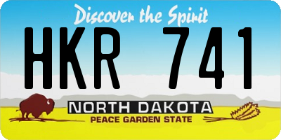ND license plate HKR741