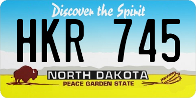 ND license plate HKR745