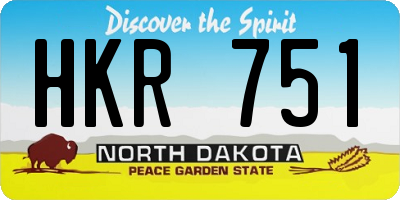 ND license plate HKR751