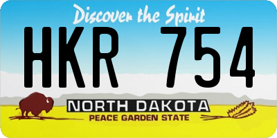 ND license plate HKR754
