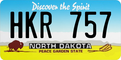 ND license plate HKR757