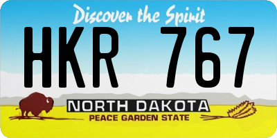 ND license plate HKR767
