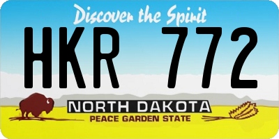 ND license plate HKR772