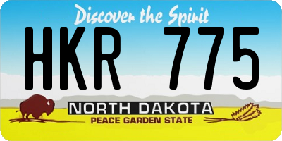 ND license plate HKR775