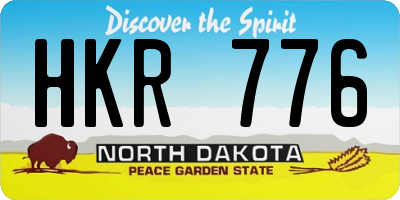 ND license plate HKR776