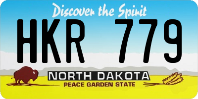 ND license plate HKR779