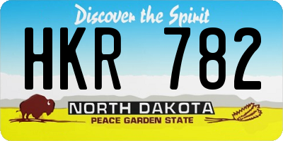 ND license plate HKR782
