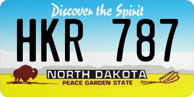 ND license plate HKR787