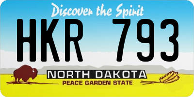ND license plate HKR793
